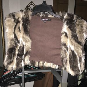 Faux fur vest